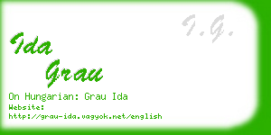 ida grau business card